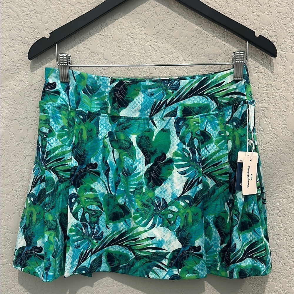 Tommy Bahama Medium Tropical Green and Blue Skirt waist 30 NWT